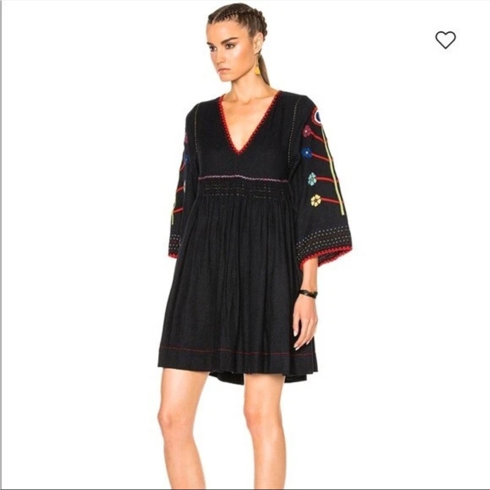ULLA Johnson Masha Black Embroidered Dress NWOT XS